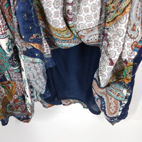 Entro Paisley Patchwork Long Sleeve Dress size Large - Picture 6 of 11